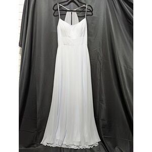 Morilee Women's Pale Blue Solid Sleeveless Brides Maid Maxi Dress Size 10 NWT